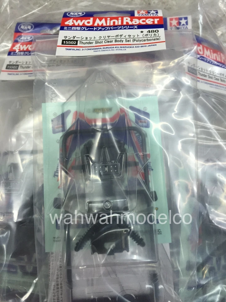 Tamiya 15502 1/32 Mini 4WD Parts Jr Thunder Shot Clear Polycarbonate Body Set - Image 1 of 1