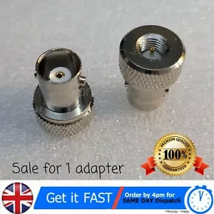 BNC Buchse auf SMA Stecker Adapter (BNC F auf SMA M) passt Handhelds mit SMA Buchse - Bild 1 von 2