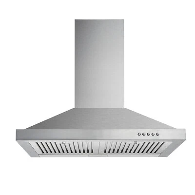 New 30 Inch Kitchen Range Hood 450CFM Stainless Steel Wall-Mounted Hood 3 Speed - Image 1 of 4