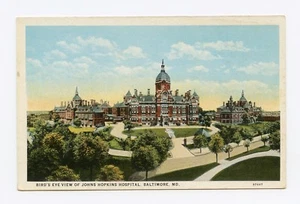 Bird's Eye View of Johns Hopkins Hospital, Baltimore, MD Color Postcard - Imagen 1 de 2