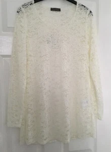 Mr Max Fashions - Round Neck Crinkle See through Long Sleeve Top - Size Medium - Picture 1 of 7