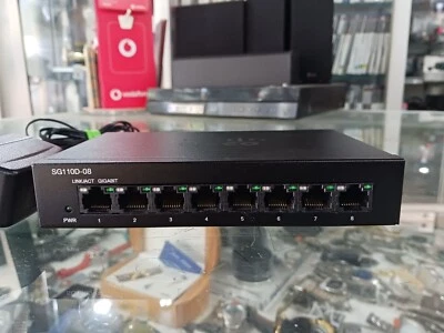 Cisco SG110D-08-AU Gigabit Switch - 8-Port 10/100/1000, Unmanaged - Image 1 of 4