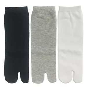 Wrapables Tabi Flip-Flop Socks (Set of 3), Solid Colors, Black, Gray, White - Picture 1 of 6