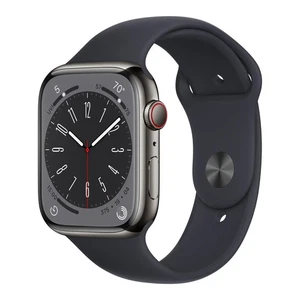Apple Watch Series 8 (GPS + Cellular 41mm) - Acier inoxydable graphite avec - Photo 1 sur 4