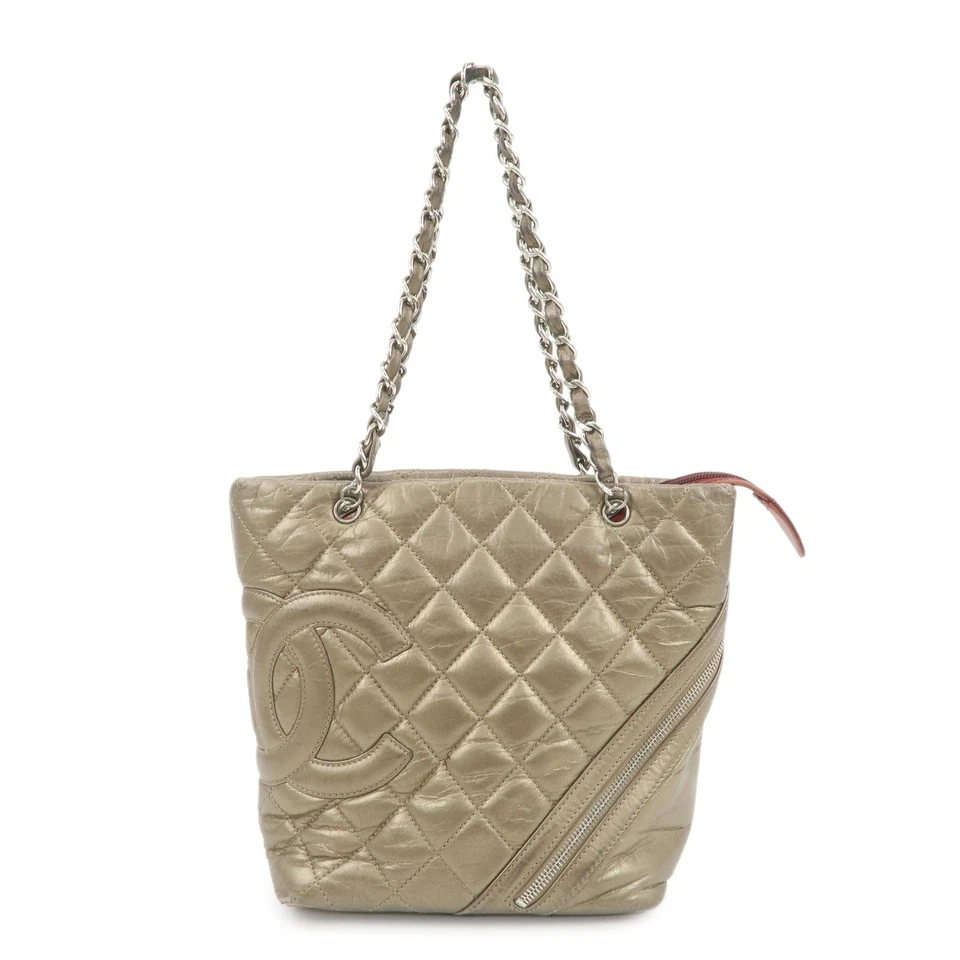 Bolso de Hombro Chanel Línea Cambon Algodón Cadena Club Bolso de Mano A34317 Auténtico Usado Envío Gratis Foto 1 de 4