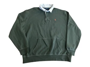 Polo Ralph Lauren Men's Collar Fleece Sweatshirt Angler Green Size XXL TTG - Picture 1 of 11