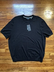 Camisa Ted Baker Para Hombre MMK Senti 100% Lana Tejida Negra Manga Corta Talla 6 XL NUEVA - Imagen 1 de 11