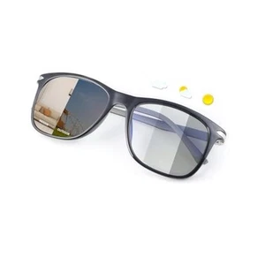 Photochromic Blue Light Blocking Glasses UV400 Sunglasses Spring Hinge Anti - Picture 1 of 7