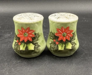 Lefton Weihnachtsstern Salz Pfefferstreuer Set handbemalt 4390 Weihnachten - Bild 1 von 8