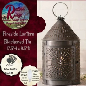 Fireside Electric Lantern Blackened Tin 17" or 15" PREORDER - Picture 1 of 2