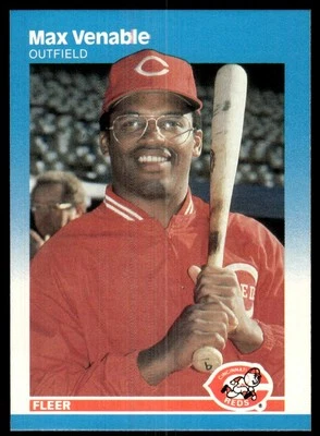 1987 Fleer Max Venable Cincinnati Reds #216 - Image 1 of 2