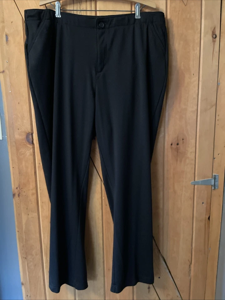 Pantalones de vestir para mujer Rider By Lee Slacks 20W negros, pierna recta Foto 1 de 4