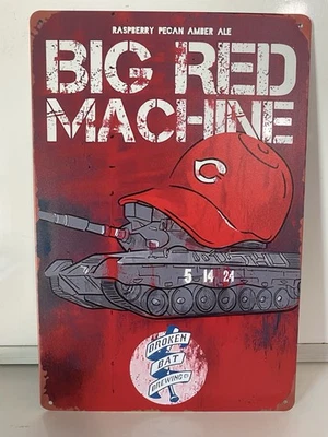 Cincinnati Reds - Broken Bat Brewing Sign - Pete Rose Johnny Bench Red Machine - Image 1 of 4