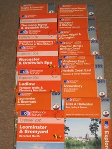 OS Ordnance Survey  Explorer maps - assorted editions - very good condition - Foto 1 di 33