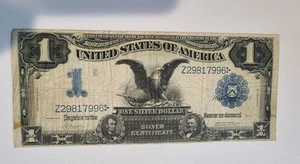 Series 1899 One Dollar $1 US Black Eagle Silver Certificate Large Note A19 - Picture 1 of 7