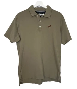 Orvis Men’s M Best Friend Dog Logo Polo Shirt Olive Green Hiking Fishing Golf - Picture 1 of 7