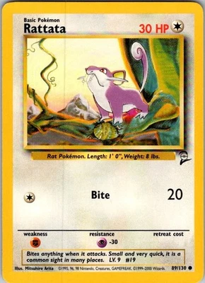 Pokemon | Base Set 2 | Rattata | 089/130 | Normal | NM - Image 1 of 2
