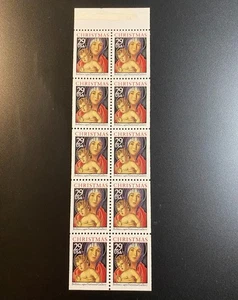 U.S. Scott #2710a Christmas Trad/Bellini Madonna & Child Booklet 10er-Fenster MOG - Bild 1 von 2