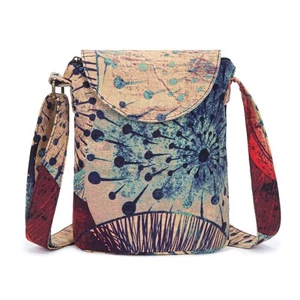 Women's Retro Small Size Canvas Shoulder Bag Hippie Boho Crossbody Handbag (k... - Picture 1 of 9