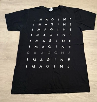 Camiseta negra Imagine Dragons Band Tour USA Merch de doble cara para hombre talla M 2016 Foto 1 de 4