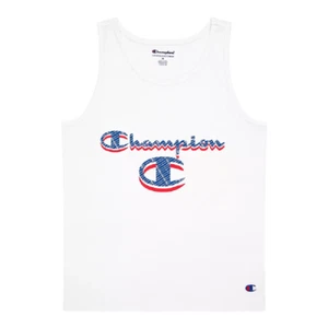 Boys Size Medium Champion® Halftone Script Tank Top in White - Picture 1 of 5
