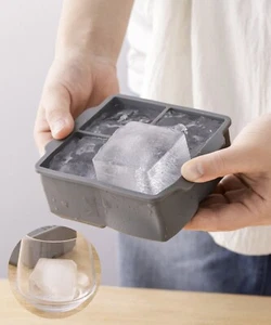 Máquina de hielo fácil de quitar material de silicona forma cuadrada 3 monedas KITINTO - Imagen 1 de 8