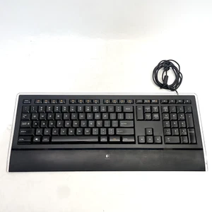 Logitech Illuminated Keyboard Przewodowa USB K740 Y-UY95 Przetestowana i działająca - Zdjęcie 1 z 2