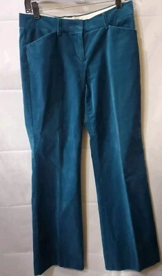 Pantalones Express Design Studio Editor Talla 6 Bootcut Terciopelo Turquesa Oscuro Invierno  Foto 1 de 4