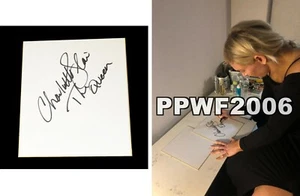 WWE CHARLOTTE FLAIR SIGNED SHIKISHI BOARD AUTOGRAPHED WITH PROOF AND COA RARE 3 - Picture 1 of 5