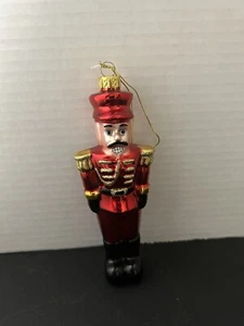 Far East Brokers mundgeblasener & bemalter Nussknacker Spielzeug Soldat Weihnachtsschmuck - Bild 1 von 7