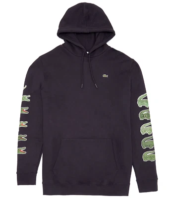 Lacoste Hoodie Sweatshirt Crocodile Graphic Men's SZ 2XL-Tall Navy Blue $205 - Image 1 of 2