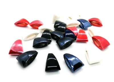 High Shine Porcelain Triangle Bead 20mm - Choice of Colours - Pack of 5 - Image 1 of 4