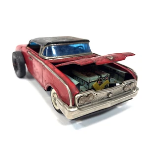 1960 Ford Fairlane Tin Toy Car, Shelf Peace, Display, Modified Over The Years - Picture 1 of 24