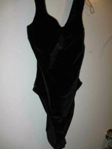 New misses Black BODYSUIT S womens top with tag Newport News Velvet sleeveless - Picture 1 of 10
