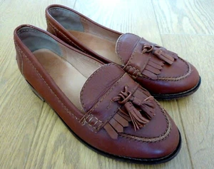 Jack Wills Ladies Brown Leather Loafer Shoes Size UK 4 EU 37 US 6 - Picture 1 of 12