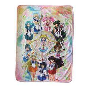 Sailor Moon NEW * Group Sublimation Throw Blanket * Scouts 60 x 40 Inches Fabric