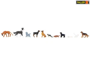 FALLER 151902 Perros y gatos, pintado a mano, H0, 1:87, nuevo, embalaje original - Imagen 1 de 1