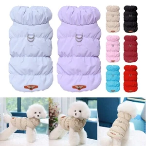 Waterproof Dog Cat Coat Jacket Pet Puppy Warm Fleece Lined Vest Winter Clothes - Picture 1 of 32