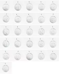 925 Sterling Silver, Initial Charm Pendant - ALL LETTERS, Initial pendant Charm - Picture 1 of 6