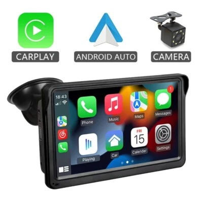 AUTORADIO UNIVERSALE 7" WIRELESS CARPLAY ANDROID AUTO TOUCHSCREEN RETROCAMERA - Immagine 1 di 4