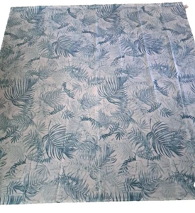 Palm Tree Frond Fabric Shower Curtain White Green Tropical Beach Mainstays - Picture 1 of 4