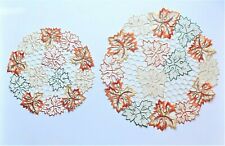 MMM  Embroidered Autumn Leaf Doily ~~ 11" OR 15" Size ~~  FREE SHIPPING