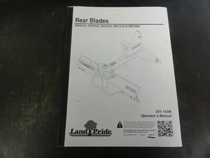 Land Pride RB0548 RB0560 RB1560 RB1572 RB1584 Rear Blades Operator's Manual '11 - Picture 1 of 6