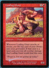 Loafing Giant FOIL Invasion PLD Red Rare MAGIC MTG CARD (ID# 246432) ABUGames