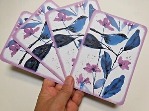 4 Carte Punzone Uso Per Incoraggiamento Tutte le Occasioni Vuoto Interno Ciotola di Fiori - Foto 1 di 5