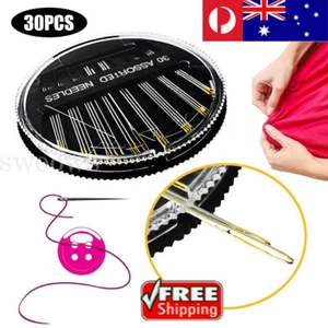 NEW 30PCS Assorted Hand Sewing Needles Embroidery Mending Craft Quilt Sew Case - Picture 1 of 9