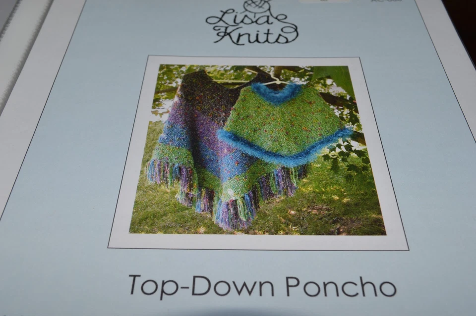 Top-Down Poncho Lisa Knits Knitting Pattern  - Image 1 of 1