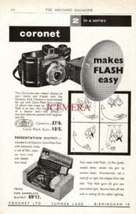 Juego de cámara y pistola Coronet '6x6' Coro-Flash anuncio vintage 1960 anuncio impreso 686/59 - Imagen 1 de 1