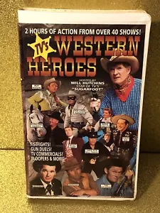 TV'S WESTERN HEROES Clamshell VHS~Lone Ranger, Roy Rogers etc~2 Hours of Footage - Picture 1 of 3