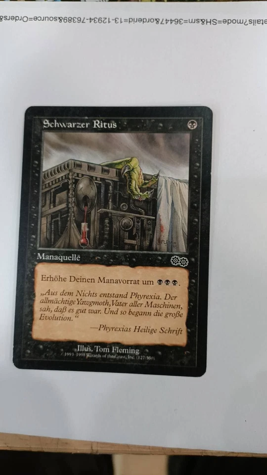 Magic The Gathering URZA'S SAGA DARK RITUAL GERMAN - Image 1 of 1